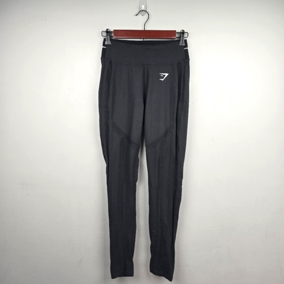 GYMSHARK Athletic Leggings Black Womens Size M Workout Gym Lounge Athleisure - Picture 2 of 12